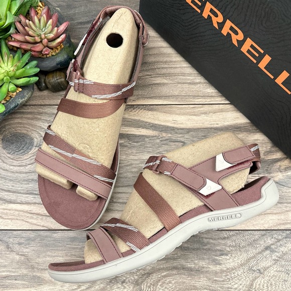 Merrell Shoes - NIB Merrell 9M District Mendi Backstrap Sport Sandal Marron Burlwood